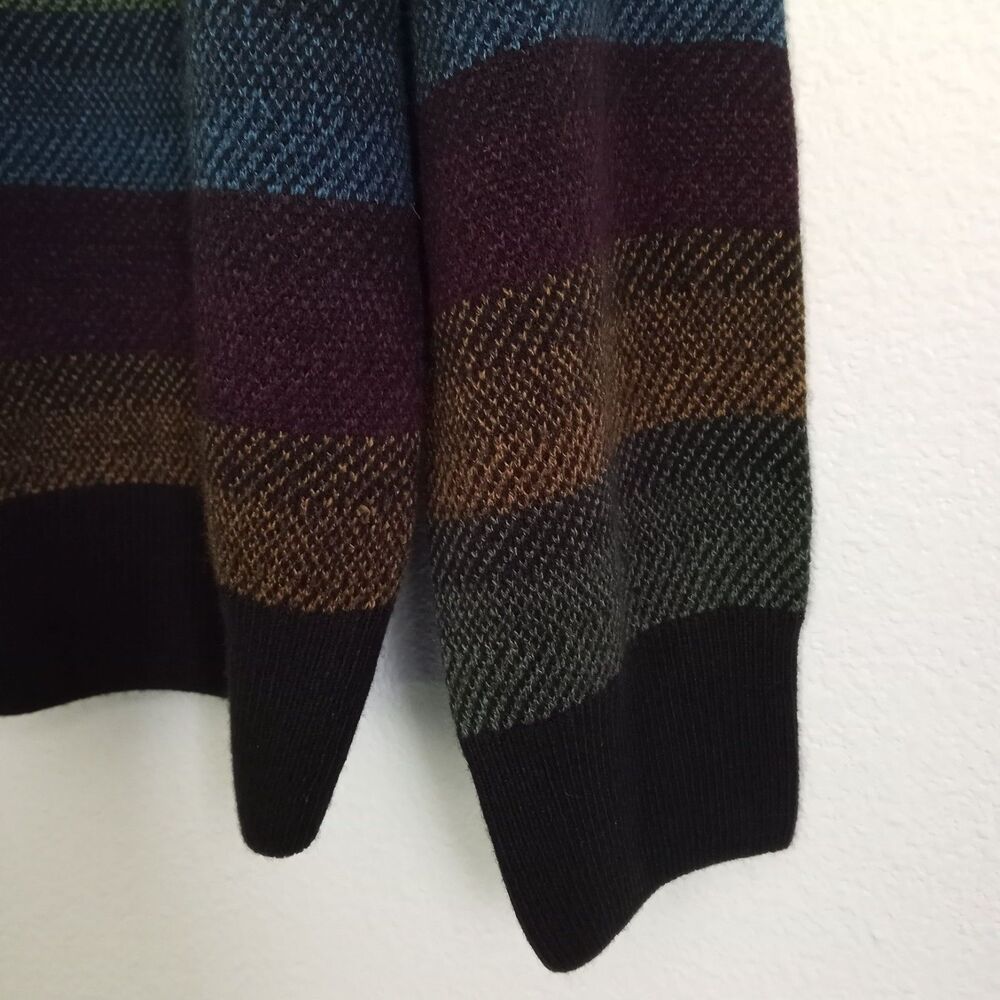 Vintage Geoffrey Beene 80s Sweater Stripes Crew Neck Pullover Long Sleeve Men XL - Picture 6 of 8